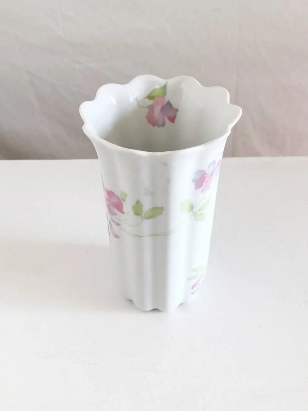 Vintage 90s The Toscany Collection Floral Porcelain Vase